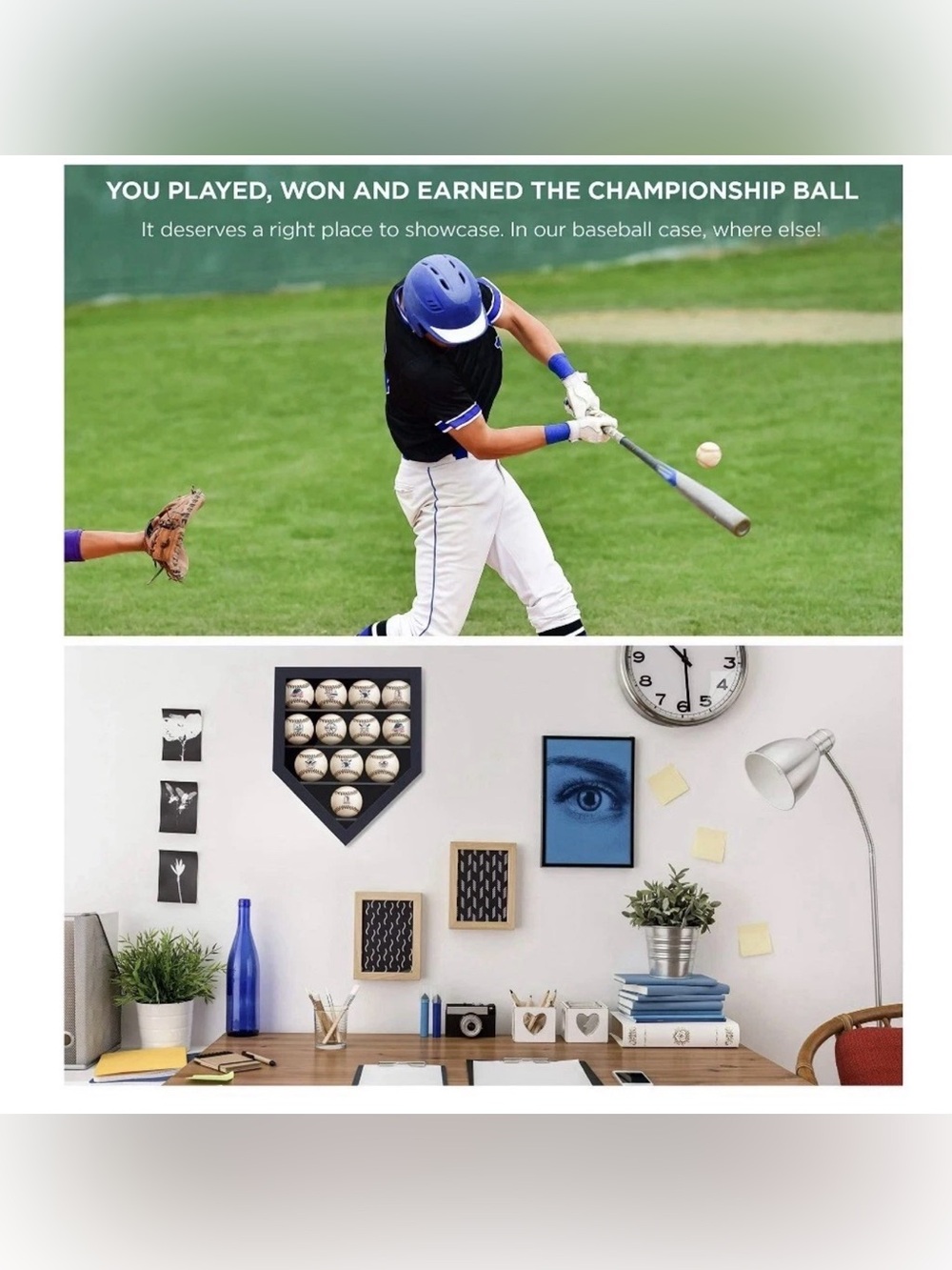 flybold Small Baseball Display Case 12 Pack Wall Display Box - Picture 6 of 6